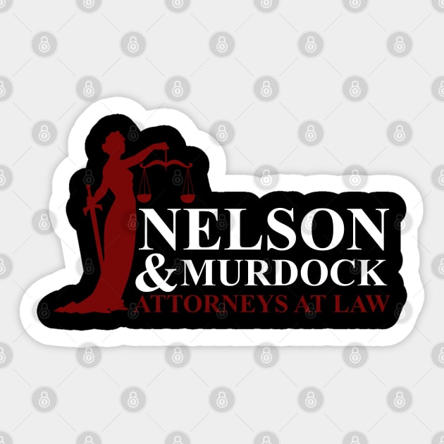 Nelson and Murdock Attorneys at Law Sticker by Meta Cortex